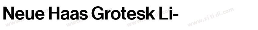 Neue Haas Grotesk Li字体转换